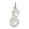 Sterling Silver Large Script Initial Letter E Charm Jewerly 21mm x 11mm